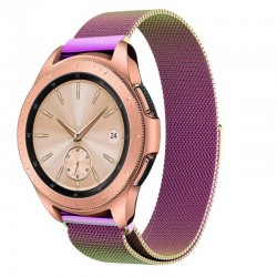 Ανταλλακτικό λουράκι QuickFit Milanese Band Holographic Rainbow για Samsung Galaxy Watch5 (40mm & 42mm)/Watch4 (40mm & 44mm)/ Watch4 Classic (42mm & 46mm)/ Watch3(41mm)/Active 2(40/44mm)/Amazfit GTS 3 (43mm)/GTR(42mm) (20mm)