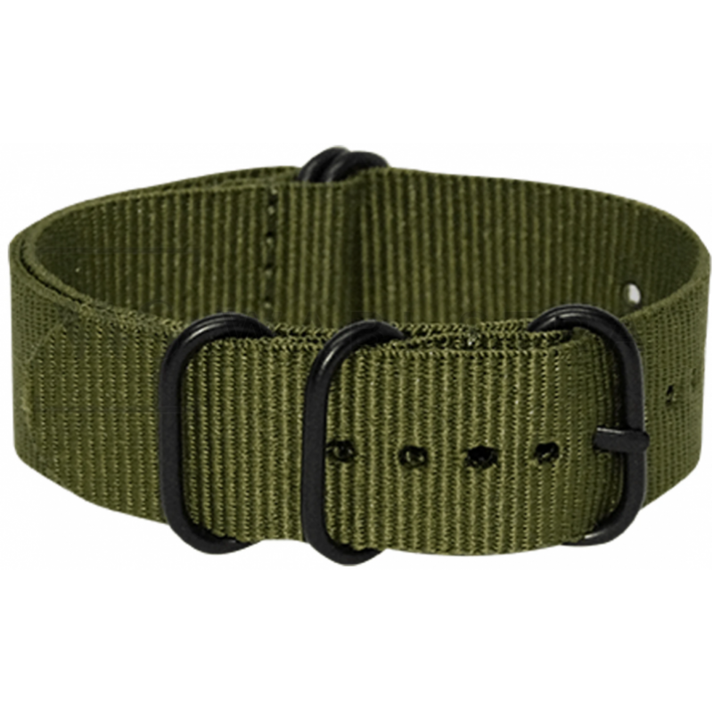 Ανταλλακτικό λουράκι QuickFit Three Buckle Green για Samsung Galaxy Watch5 (40mm & 42mm)/Watch4 (40mm & 44mm)/ Watch4 Classic (42mm & 46mm)/ Watch3(41mm)/Active 2(40/44mm)/Amazfit GTS 3 (43mm)/GTR(42mm) (20mm)