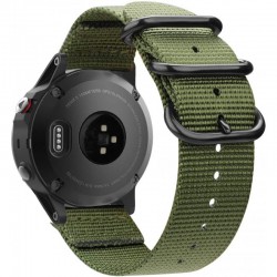 Ανταλλακτικό λουράκι QuickFit Three Buckle Green για Samsung Galaxy Watch5 (40mm & 42mm)/Watch4 (40mm & 44mm)/ Watch4 Classic (42mm & 46mm)/ Watch3(41mm)/Active 2(40/44mm)/Amazfit GTS 3 (43mm)/GTR(42mm) (20mm)