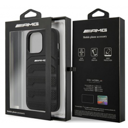 Θήκη AMG Debossed Lines Hard Cover Leather Apple iPhone 14 Plus (6.7") (AMHCP14MGSEBK ) Black