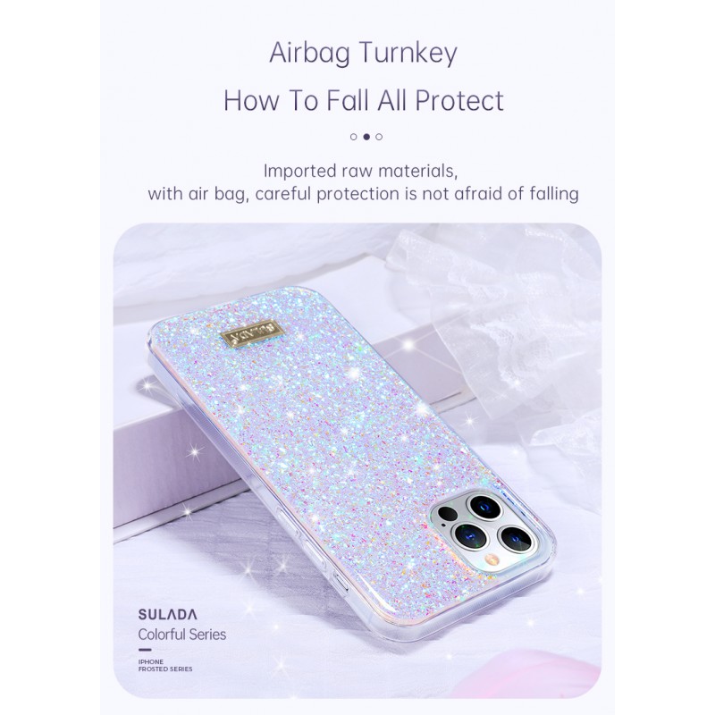 Θήκη TPU Sulada Diamond Series Epoxy Apple iPhone 13 Pro (6.1") Purple