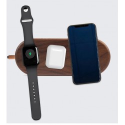 Βάση Ασύρματης Φόρτισης 3in1 Wooden Wireless Fast Charging Station Walnut (iOS) Βάση Ασύρματης Φόρτισης 3in1 Wooden Wireless Fast Charging Station Walnut (iOS)