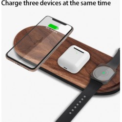 Βάση Ασύρματης Φόρτισης 3in1 Wooden Wireless Fast Charging Station Walnut (iOS) Βάση Ασύρματης Φόρτισης 3in1 Wooden Wireless Fast Charging Station Walnut (iOS)