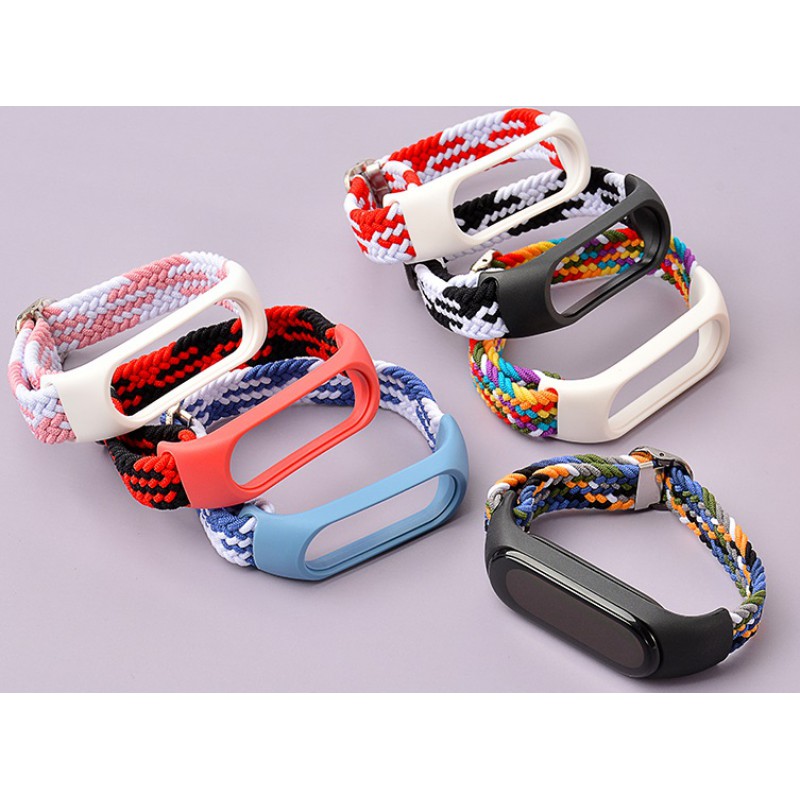 Ανταλλακτικό λουράκι Xiaomi Mi Band 5/6 Silicone Braided Loop Rainbow