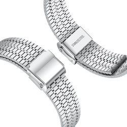 Ανταλλακτικό λουράκι Stainless Steel Seven Beads Dual Buckle Silver για Samsung Galaxy Watch3(45mm)/Watch(46mm)/Huawei Watch 3 (46mm)/ Watch 3 Pro (48mm)/GT 2/Pro/Honor GS Pro/Amazfit GTR 3 (46mm)/GTR 3 Pro/GTR(47mm)/ Stratos 3(48mm) (22mm)