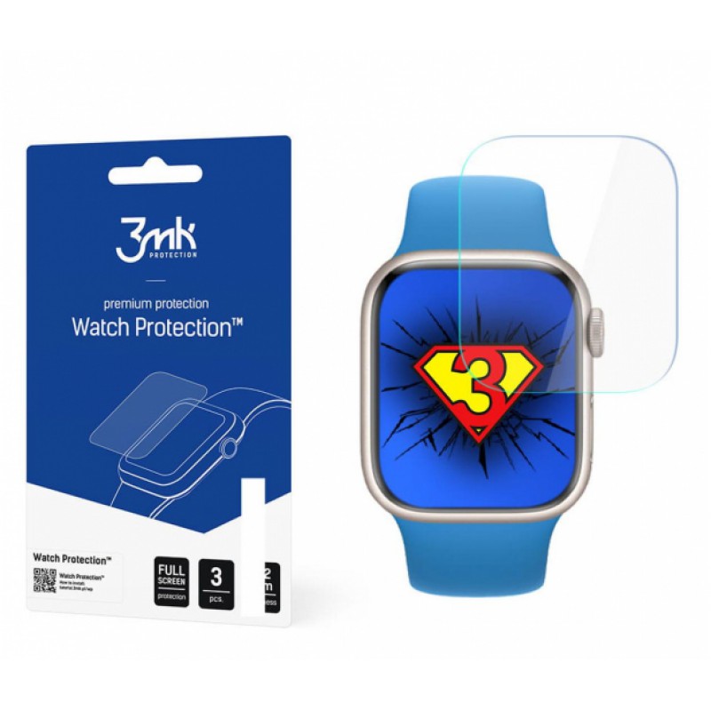 Μεμβράνη Προστασίας 3MK Curved ARC Apple Watch 7 (41mm) (3τμχ)