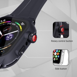 Ανταλλακτικό Λουράκι & Αδιάβροχη θήκη Shellbox by Redpepper Apple Watch Series 7/8 (45mm) Black
