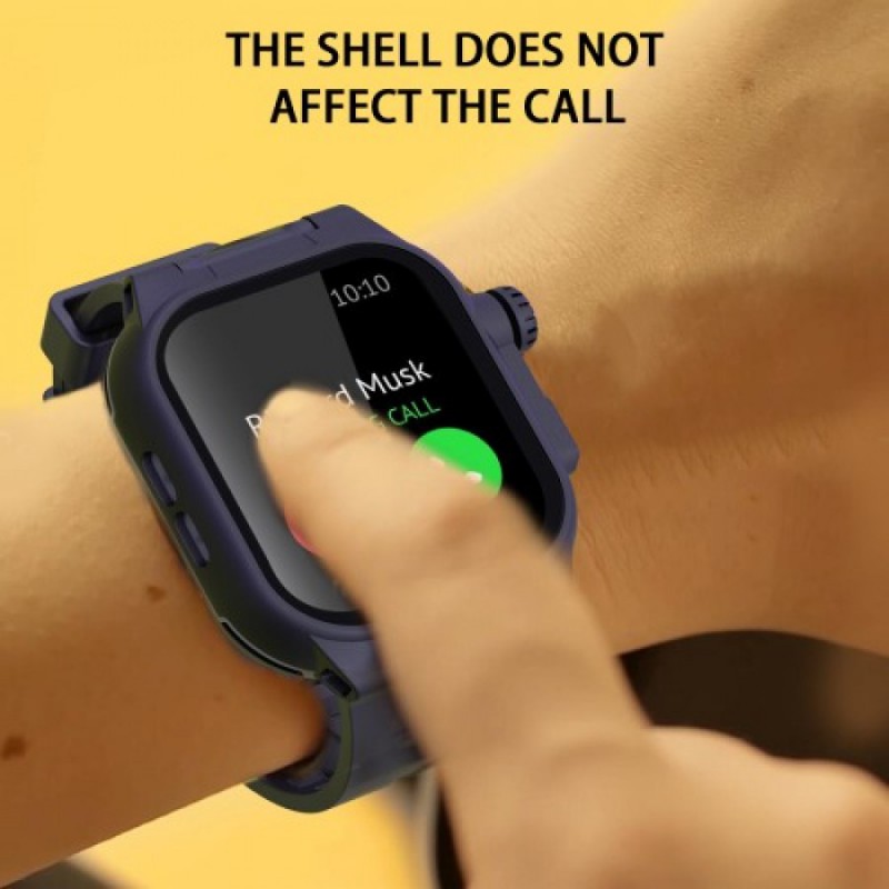 Ανταλλακτικό Λουράκι & Αδιάβροχη θήκη Shellbox by Redpepper Apple Watch Series 7/8 (45mm) Black