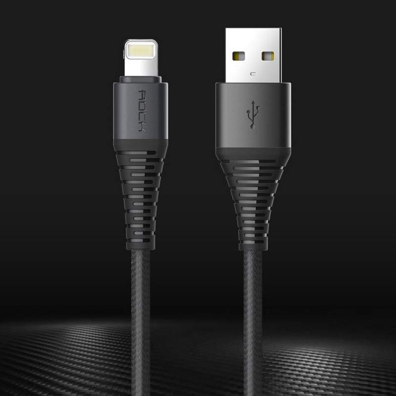 Καλώδιο Data Rock USB Type-A to Lightning 120cm Black Καλώδιο Data Rock USB Type-A to Lightning 120cm Black