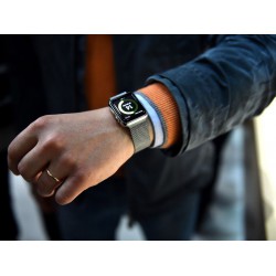 Ανταλλακτικό λουράκι QuickFit Milanese Band Apple Watch 1/2/3/4/5/6/SE/7 (38/40/41mm) Black