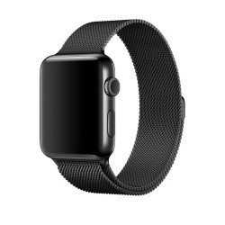 Ανταλλακτικό λουράκι QuickFit Milanese Band Apple Watch 1/2/3/4/5/6/SE/7 (38/40/41mm) Black