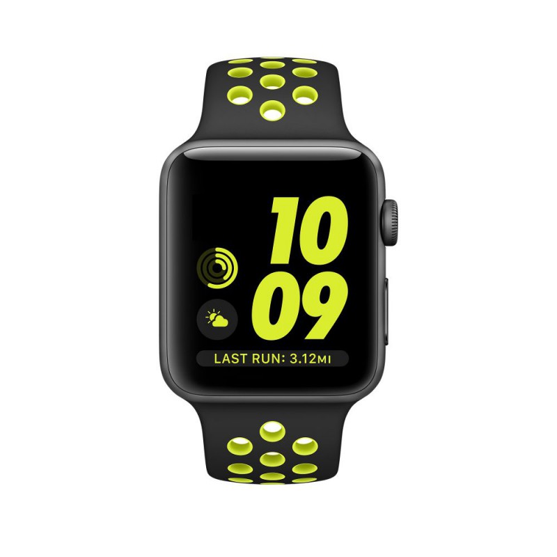 Ανταλλακτικό λουράκι QuickFit Apple Watch 1/2/3/4/5/6/SE/7/8 (42/44/45/49mm) Softband Black/Lime Ανταλλακτικό λουράκι QuickFit Apple Watch 1/2/3/4/5/6/SE/7/8 (42/44/45/49mm) Softband Black/Lime