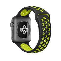 Ανταλλακτικό λουράκι QuickFit Apple Watch 1/2/3/4/5/6/SE/7/8 (42/44/45/49mm) Softband Black/Lime Ανταλλακτικό λουράκι QuickFit Apple Watch 1/2/3/4/5/6/SE/7/8 (42/44/45/49mm) Softband Black/Lime