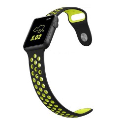 Ανταλλακτικό λουράκι QuickFit Apple Watch 1/2/3/4/5/6/SE/7/8 (42/44/45/49mm) Softband Black/Lime Ανταλλακτικό λουράκι QuickFit Apple Watch 1/2/3/4/5/6/SE/7/8 (42/44/45/49mm) Softband Black/Lime