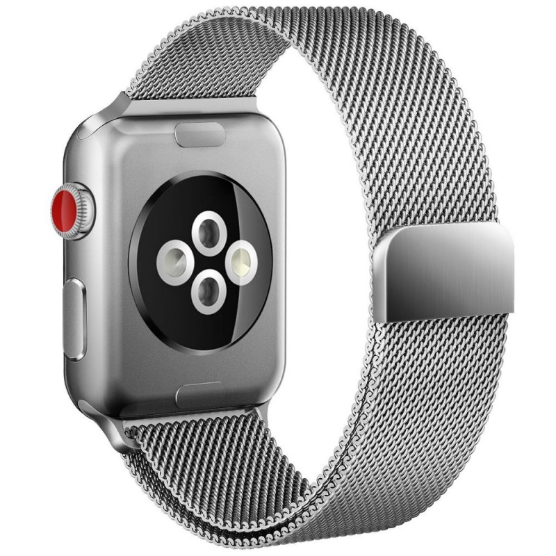 Ανταλλακτικό λουράκι QuickFit Milanese Band Apple Watch 1/2/3/4/5/6/SE/7/8 (42/44/45/49mm) Silver