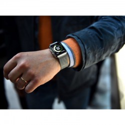 Ανταλλακτικό λουράκι QuickFit Milanese Band Apple Watch 1/2/3/4/5/6/SE/7/8 (42/44/45/49mm) Silver