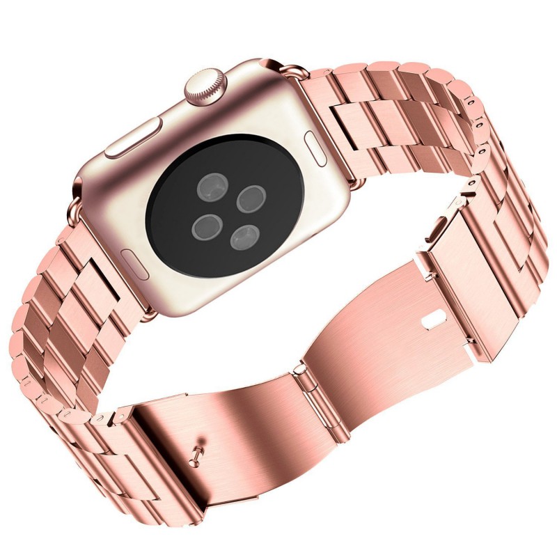 Ανταλλακτικό λουράκι QuickFit Apple Watch 1/2/3/4/5/6/SE/7 (38/40/41mm) Stainless Rose Gold Ανταλλακτικό λουράκι QuickFit Apple Watch 1/2/3/4/5/6/SE/7 (38/40/41mm) Stainless Rose Gold