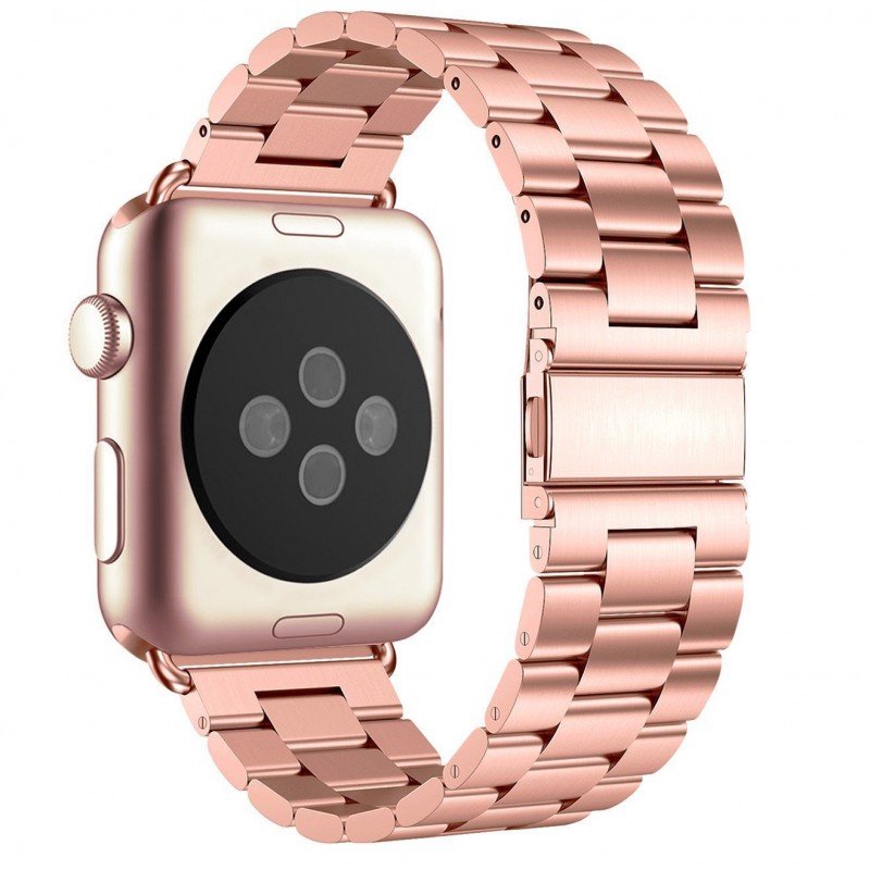 Ανταλλακτικό λουράκι QuickFit Apple Watch 1/2/3/4/5/6/SE/7 (38/40/41mm) Stainless Rose Gold Ανταλλακτικό λουράκι QuickFit Apple Watch 1/2/3/4/5/6/SE/7 (38/40/41mm) Stainless Rose Gold