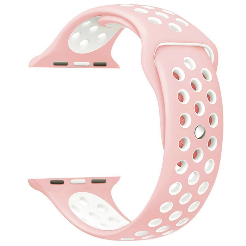 Ανταλλακτικό λουράκι QuickFit Apple Watch 1/2/3/4/5/6/SE/7 (38/40/41mm) Softband Pink/White Ανταλλακτικό λουράκι QuickFit Apple Watch 1/2/3/4/5/6/SE/7 (38/40/41mm) Softband Pink/White