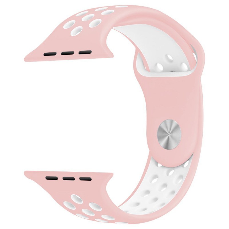 Ανταλλακτικό λουράκι QuickFit Apple Watch 1/2/3/4/5/6/SE/7 (38/40/41mm) Softband Pink/White Ανταλλακτικό λουράκι QuickFit Apple Watch 1/2/3/4/5/6/SE/7 (38/40/41mm) Softband Pink/White