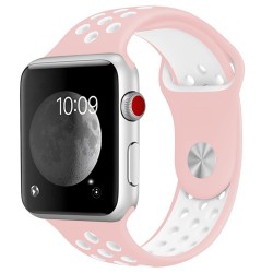 Ανταλλακτικό λουράκι QuickFit Apple Watch 1/2/3/4/5/6/SE/7 (38/40/41mm) Softband Pink/White Ανταλλακτικό λουράκι QuickFit Apple Watch 1/2/3/4/5/6/SE/7 (38/40/41mm) Softband Pink/White