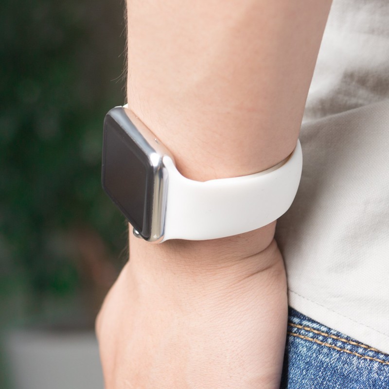 Ανταλλακτικό λουράκι QuickFit Apple Watch 1/2/3/4/5/6/SE/7/8 (42/44/45/49mm) Soft Silicone White Ανταλλακτικό λουράκι QuickFit Apple Watch 1/2/3/4/5/6/SE/7/8 (42/44/45/49mm) Soft Silicone White
