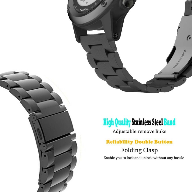 Ανταλλακτικό λουράκι Quickfit Stainless Xiaomi Amazfit T-Rex 3 Black Ανταλλακτικό λουράκι Quickfit Stainless Xiaomi Amazfit T-Rex 3 Black