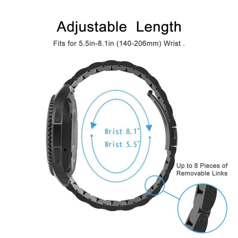 Ανταλλακτικό λουράκι Quickfit Stainless Xiaomi Amazfit T-Rex 3 Black Ανταλλακτικό λουράκι Quickfit Stainless Xiaomi Amazfit T-Rex 3 Black