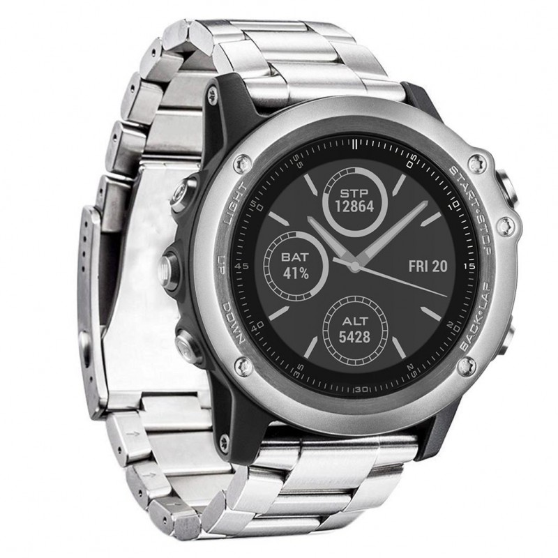 Ανταλλακτικό λουράκι Stainless Garmin Fenix 3/5x/3HR/5X Plus/6x/6x Pro/7x Silver (26mm) Ανταλλακτικό λουράκι Stainless Garmin Fenix 3/5x/3HR/5X Plus/6x/6x Pro/7x Silver (26mm)
