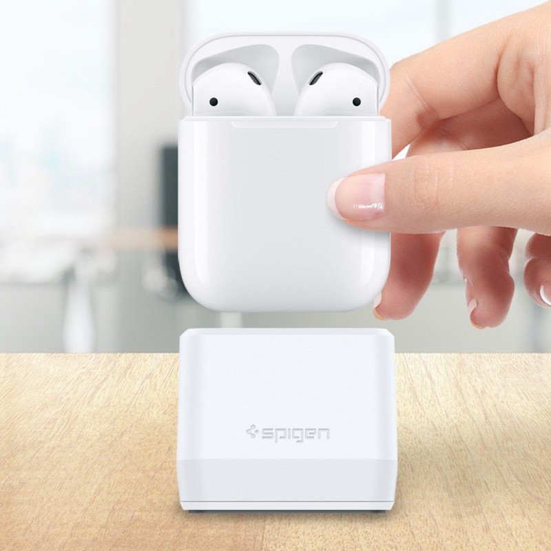 Βάσεις Φόρτισης Spigen Airpods S313 Stand Charging Dock White Βάσεις Φόρτισης Spigen Airpods S313 Stand Charging Dock White