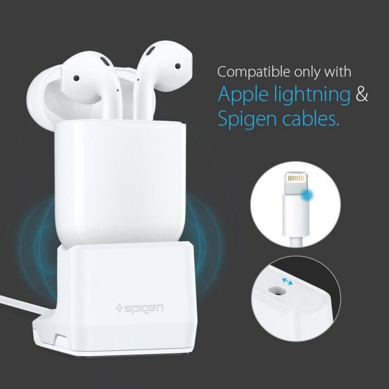 Βάσεις Φόρτισης Spigen Airpods S313 Stand Charging Dock White Βάσεις Φόρτισης Spigen Airpods S313 Stand Charging Dock White