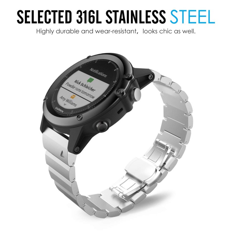 Ανταλλακτικό λουράκι Stainless Linkband Garmin Fenix 3/5x/3HR/5X Plus/6x/6x Pro/7x Silver (26mm) Ανταλλακτικό λουράκι Stainless Linkband Garmin Fenix 3/5x/3HR/5X Plus/6x/6x Pro/7x Silver (26mm)