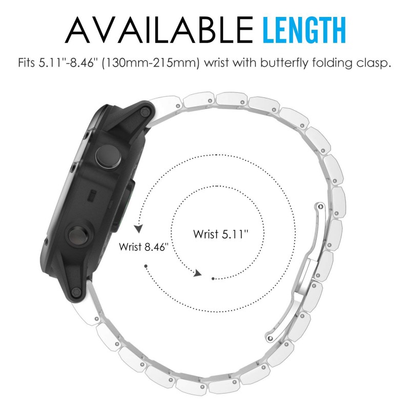 Ανταλλακτικό λουράκι Stainless Linkband Garmin Fenix 3/5x/3HR/5X Plus/6x/6x Pro/7x Silver (26mm) Ανταλλακτικό λουράκι Stainless Linkband Garmin Fenix 3/5x/3HR/5X Plus/6x/6x Pro/7x Silver (26mm)