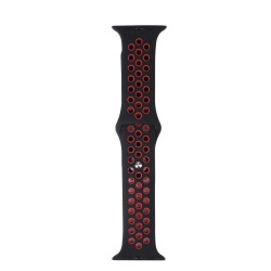 Ανταλλακτικό λουράκι QuickFit Apple Watch 1/2/3/4/5/6/SE/7 (38/40/41mm) Softband Black/Red