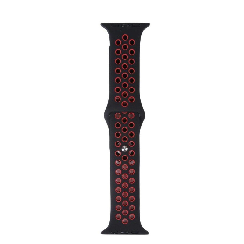 Ανταλλακτικό λουράκι QuickFit Apple Watch 1/2/3/4/5/6/SE/7 (38/40/41mm) Softband Black/Red
