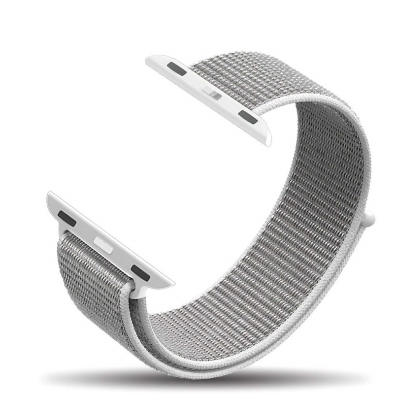 Ανταλλακτικό λουράκι QuickFit Nylon Apple Watch 1/2/3/4/5/6/SE/7/8 (42/44/45/49mm) Silver