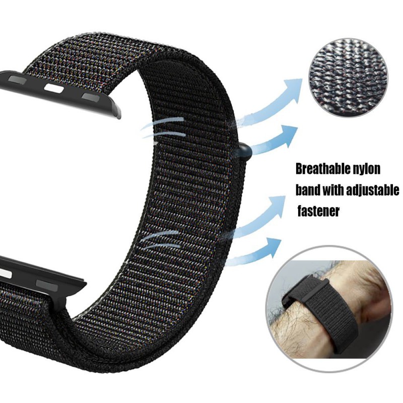 Ανταλλακτικό λουράκι QuickFit Nylon  Apple Watch 1/2/3/4/5/6/SE/7 (38/40/41mm) Tahoe Blue