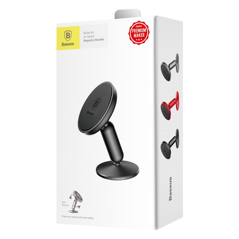 Βάση Αυτοκινήτου Baseus Bullet An Magnetic Bracket Black (SUYZD-01)