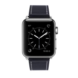 Ανταλλακτικό λουράκι QuickFit Leather Apple Watch 1/2/3/4/5/6/SE/7/8 (42/44/45/49mm) Black