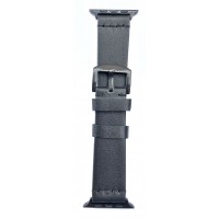 Ανταλλακτικό λουράκι QuickFit Genuine Leather Apple Watch 1/2/3/4/5/6/SE/7/8 (42/44/45/49mm) Black