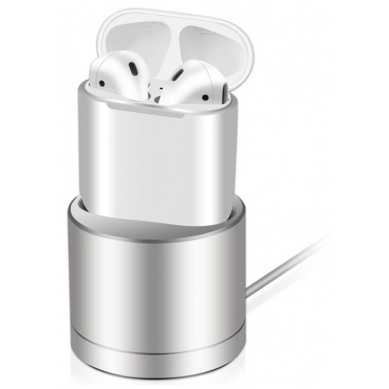 Βάση Φόρτισης COTetCi CS7202-TS Inductive Charger Dock Apple Airpods Silver