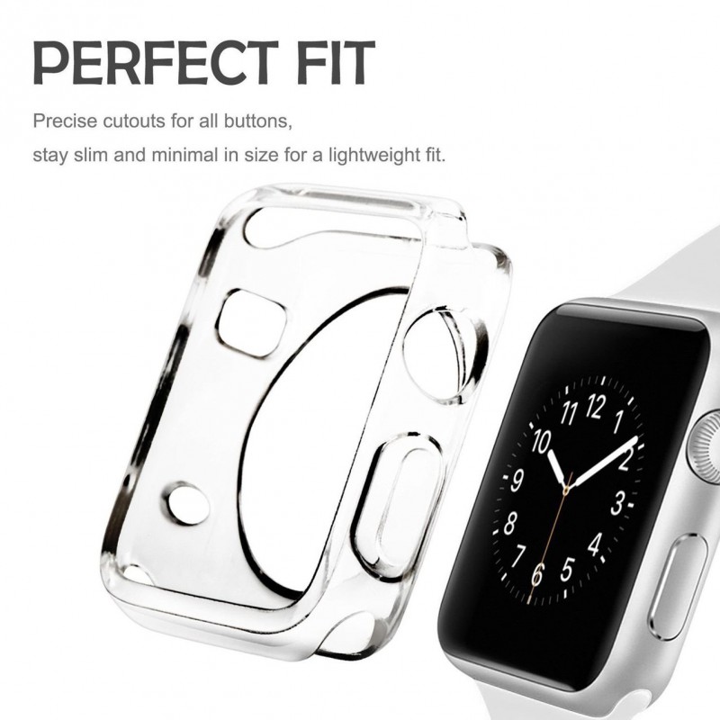 Θήκη Protective Cover Apple Watch 1/2/3/4 (42mm) Silicone Clear