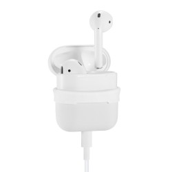 Θήκη Airpods 2/Airpods Ultra Slim Silicone Skin White