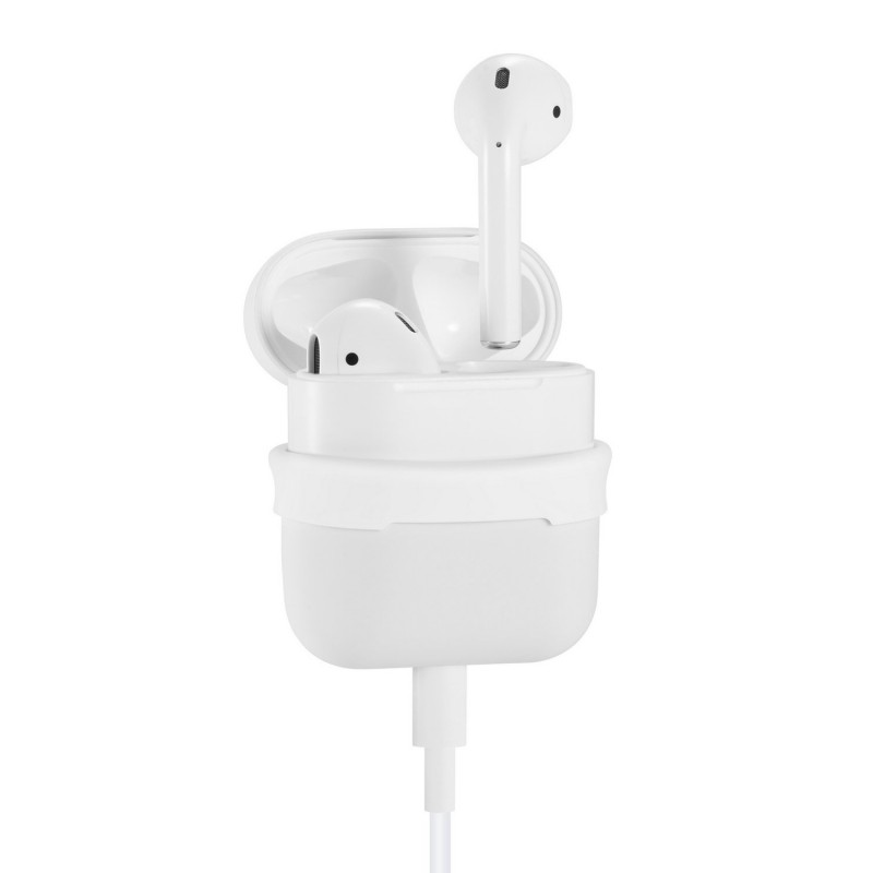 Θήκη Airpods 2/Airpods Ultra Slim Silicone Skin White