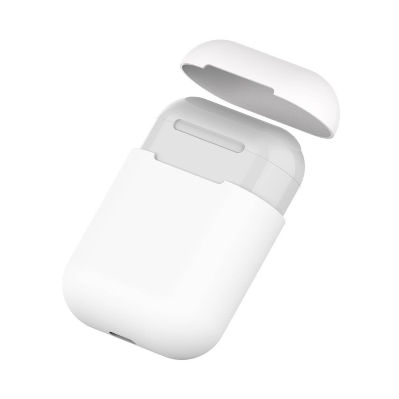 Θήκη Airpods 2/Airpods Ultra Slim Silicone Skin White