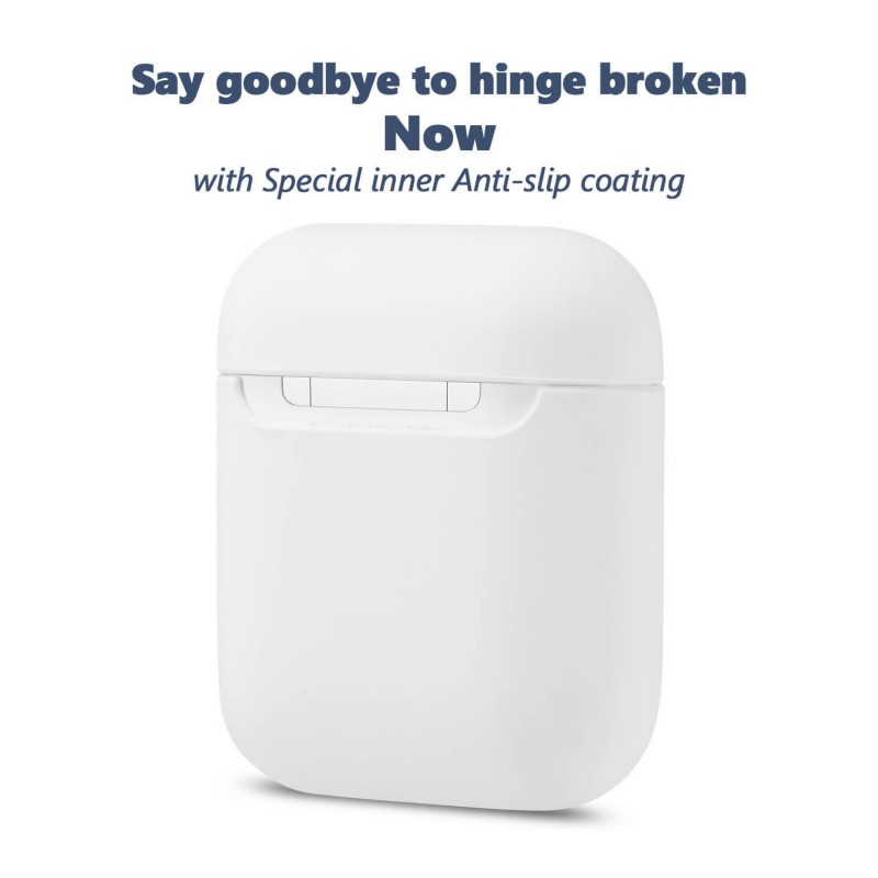 Θήκη Airpods 2/Airpods Ultra Slim Silicone Skin White