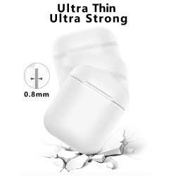 Θήκη Airpods 2/Airpods Ultra Slim Silicone Skin White