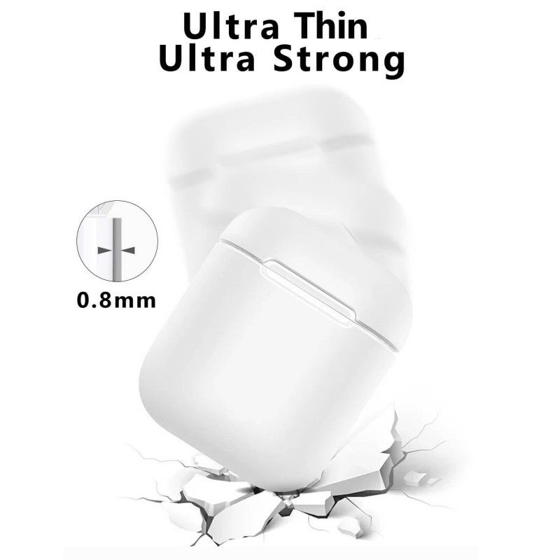 Θήκη Airpods 2/Airpods Ultra Slim Silicone Skin White
