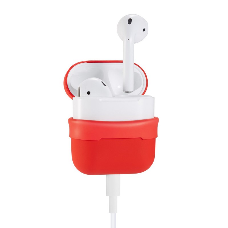 Θήκη Airpods 2/Airpods Ultra Slim Silicone Skin Red