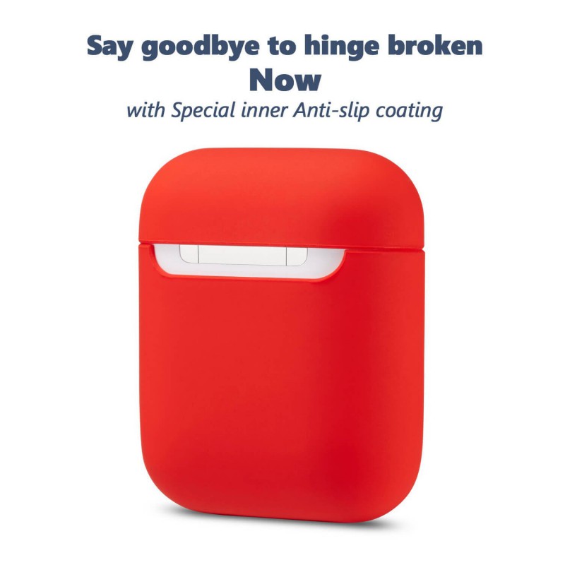 Θήκη Airpods 2/Airpods Ultra Slim Silicone Skin Red